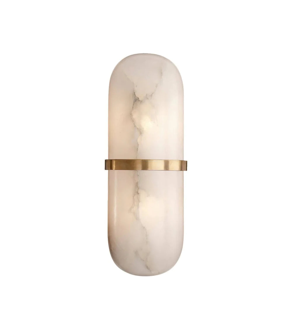 Alabaster Pill Wall Light - Soft Glow, Energy-Efficient Design