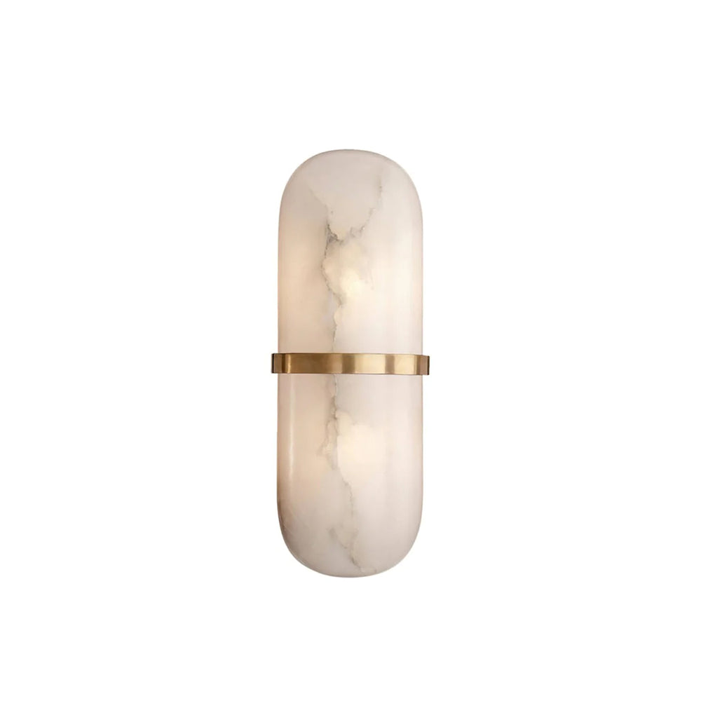 Alabaster Pill Wall Light - Soft Glow, Energy-Efficient Design