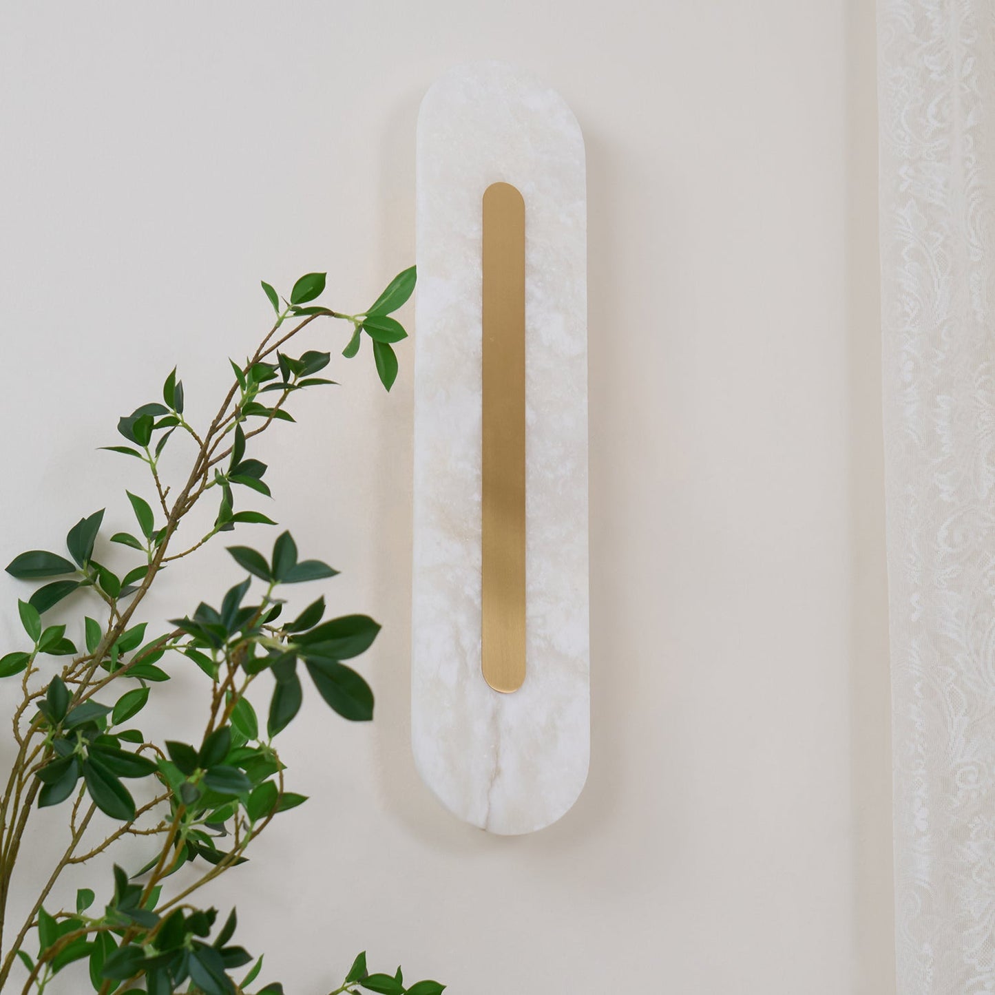 Alabaster Rounded Wall Light - Soft Glow & Energy Efficient Design