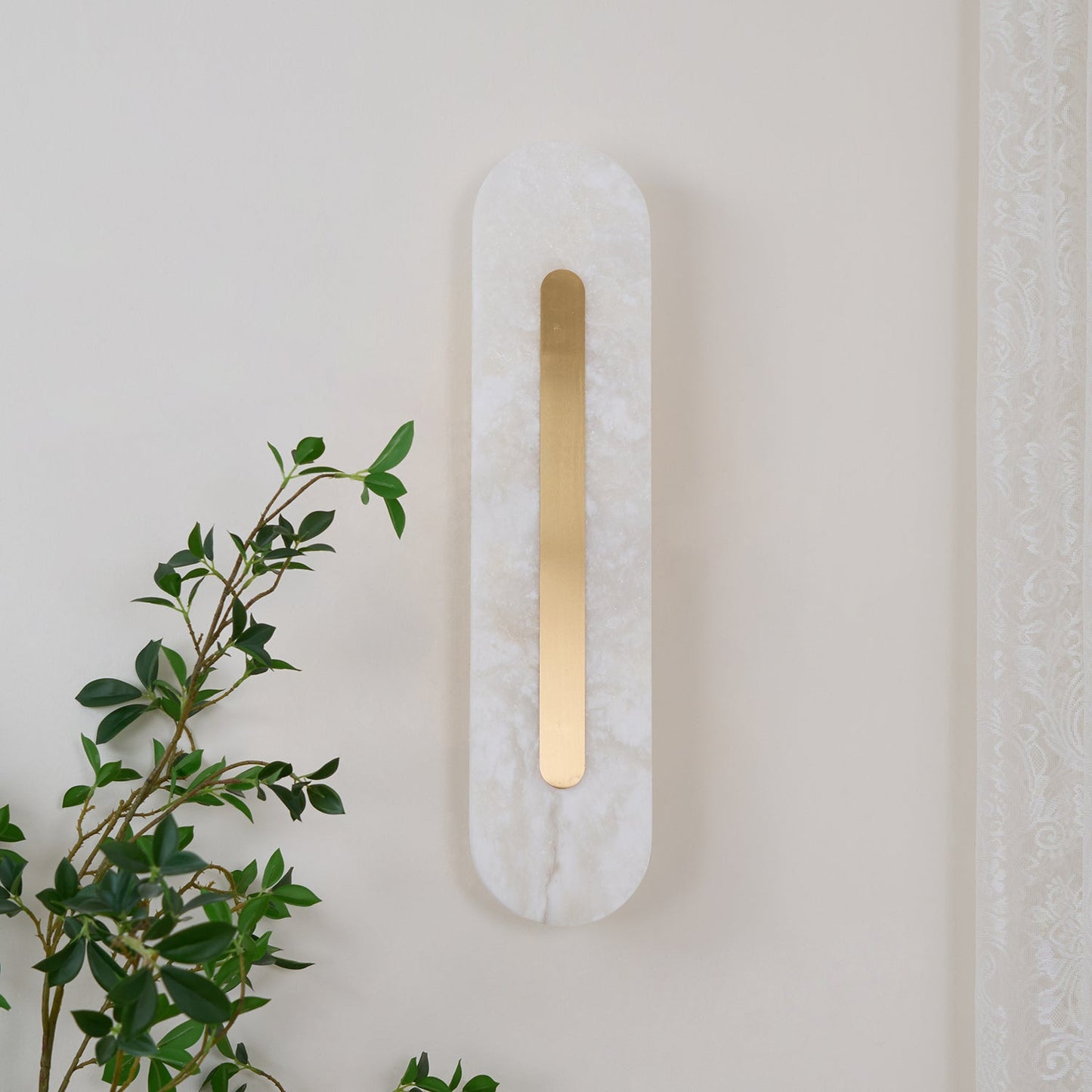 Alabaster Rounded Wall Light - Soft Glow & Energy Efficient Design