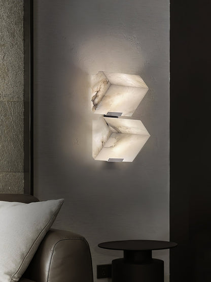 Alabaster Staircase Wall Lamp - Elegant Design, Adjustable Brightness