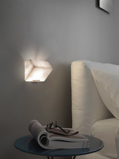Alabaster Staircase Wall Lamp - Elegant Design, Adjustable Brightness