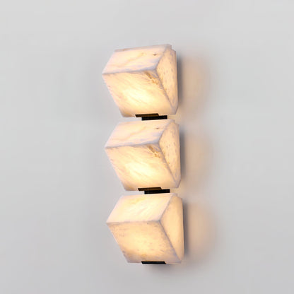 Alabaster Staircase Wall Lamp - Elegant Design, Adjustable Brightness