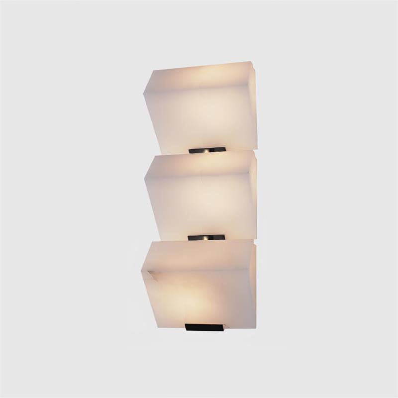 Alabaster Staircase Wall Lamp - Elegant Design, Adjustable Brightness