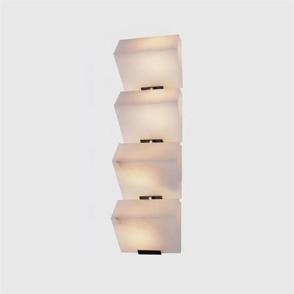 Alabaster Staircase Wall Lamp - Elegant Design, Adjustable Brightness