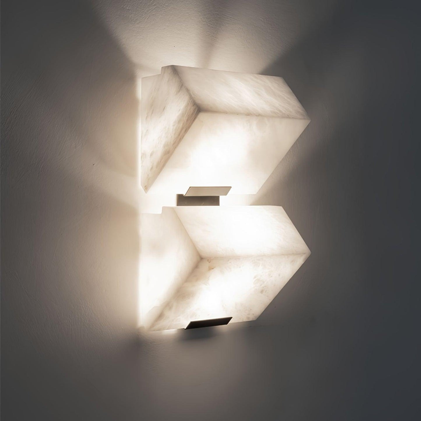 Alabaster Staircase Wall Lamp - Elegant Design, Adjustable Brightness