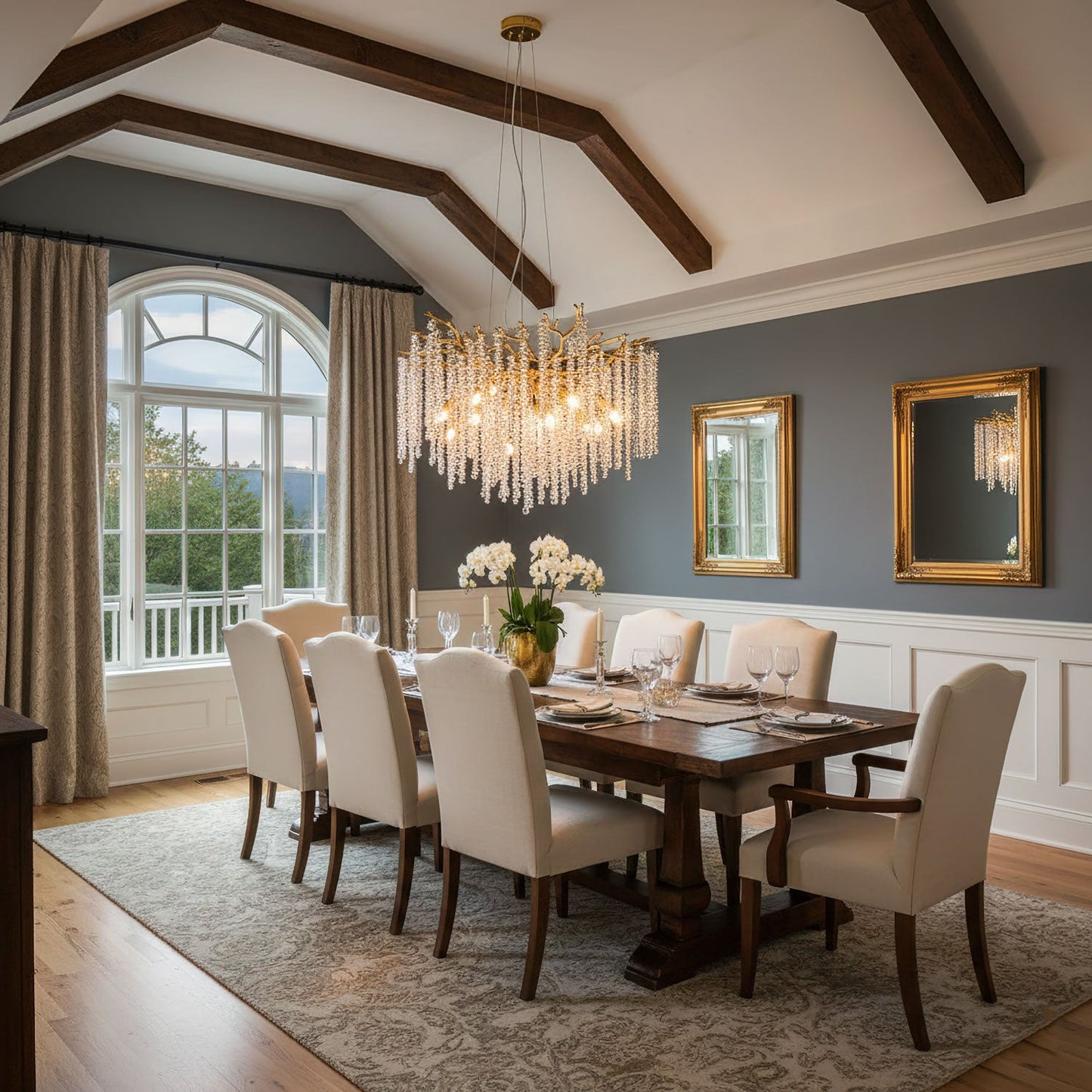 Albero Crystal Chandelier - Elegant Design with Adjustable Height & LE