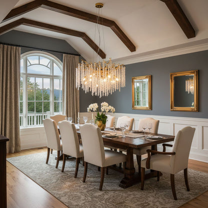 Albero Crystal Chandelier - Elegant Design with Adjustable Height & LE