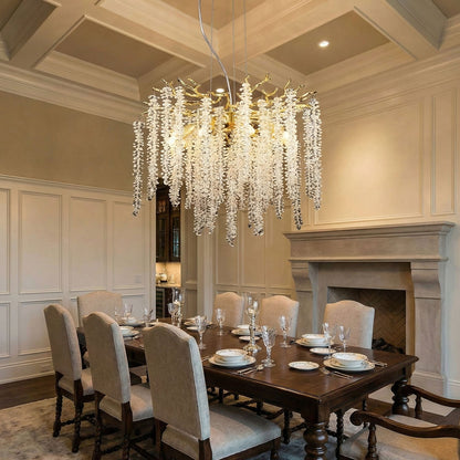 Albero Crystal Chandelier - Elegant Design with Adjustable Height & LE