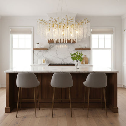 Albero Crystal Chandelier - Elegant Design with Adjustable Height & LE
