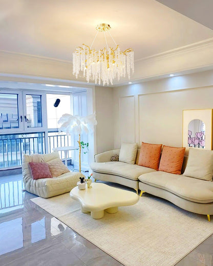 Albero Crystal Chandelier - Elegant Design with Adjustable Height & LE