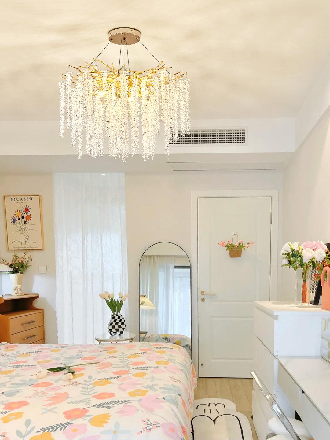 Albero Crystal Chandelier - Elegant Design with Adjustable Height & LE