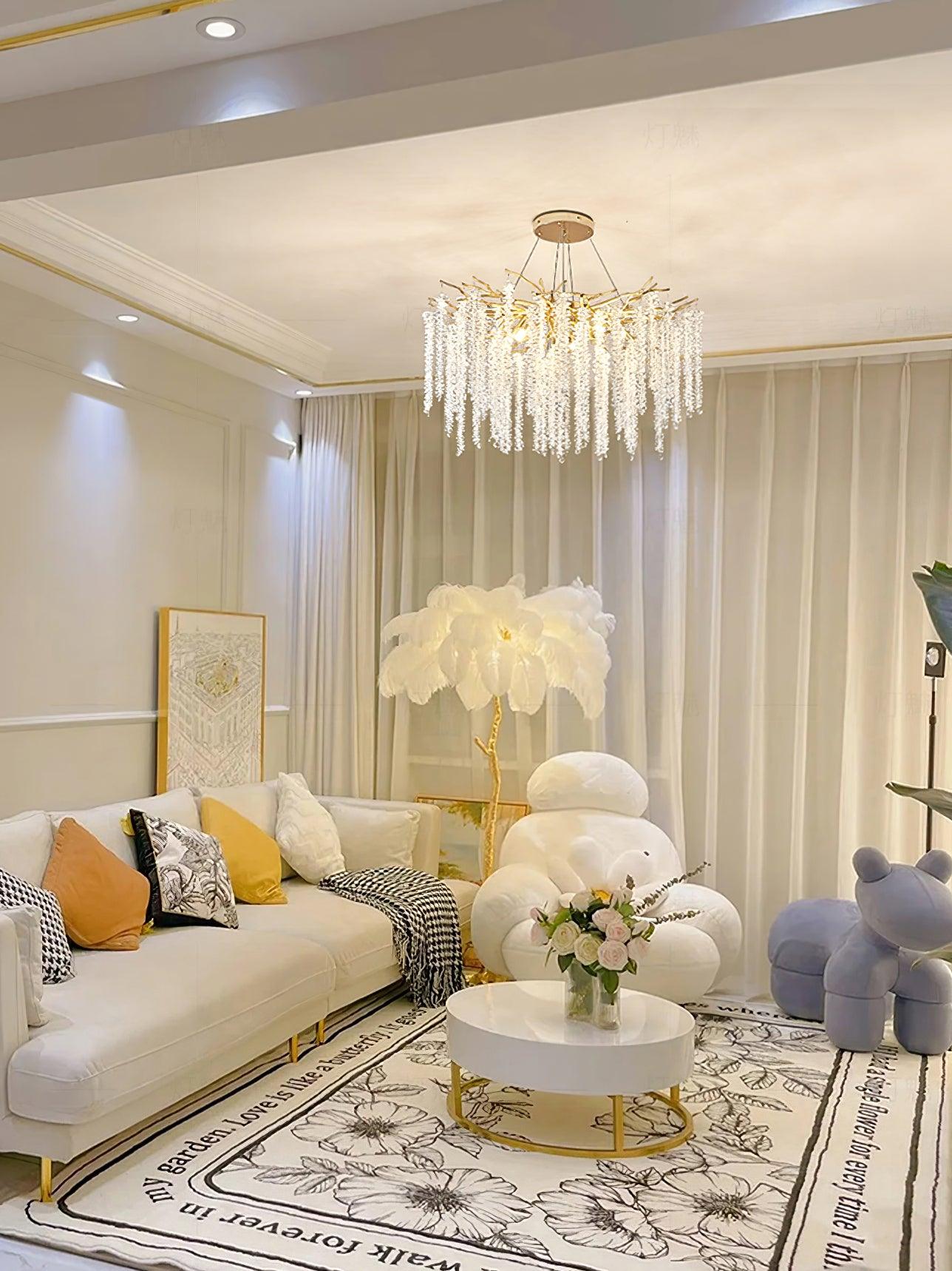 Albero Crystal Chandelier - Elegant Design with Adjustable Height & LE