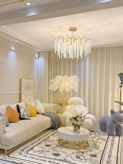 Albero Crystal Chandelier - Elegant Design with Adjustable Height & LE
