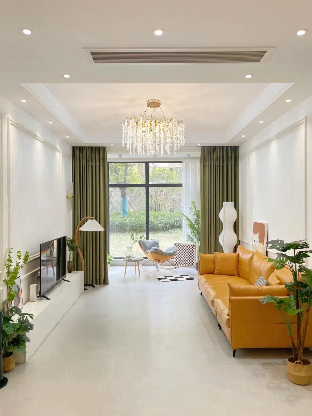 Albero Crystal Chandelier - Elegant Design with Adjustable Height & LE
