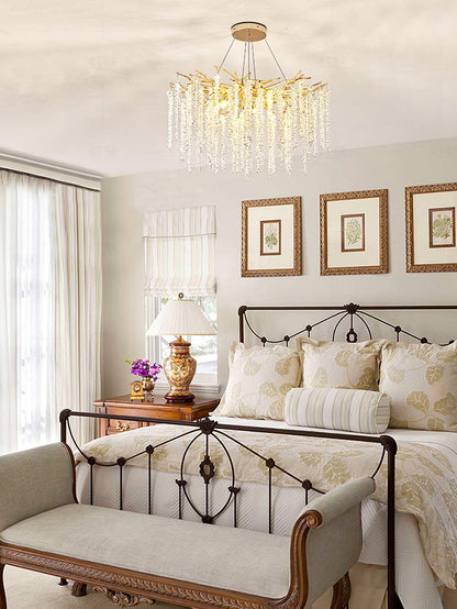 Albero Crystal Chandelier - Elegant Design with Adjustable Height & LE