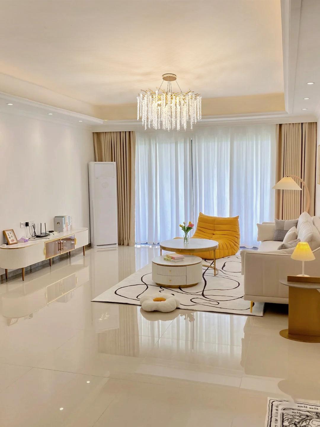 Albero Crystal Chandelier - Elegant Design with Adjustable Height & LE