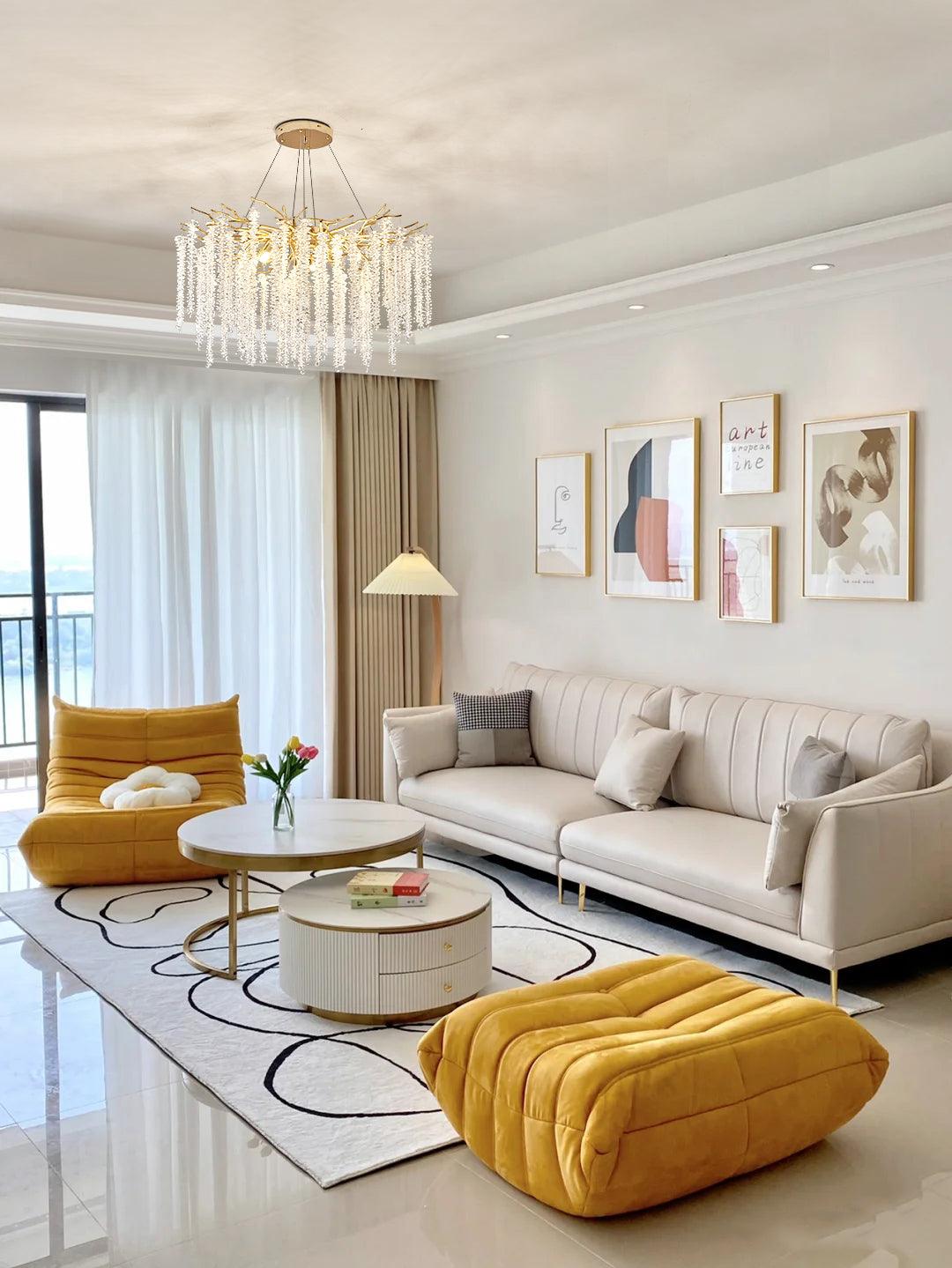 Albero Crystal Chandelier - Elegant Design with Adjustable Height & LE