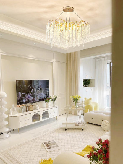 Albero Crystal Chandelier - Elegant Design with Adjustable Height & LE