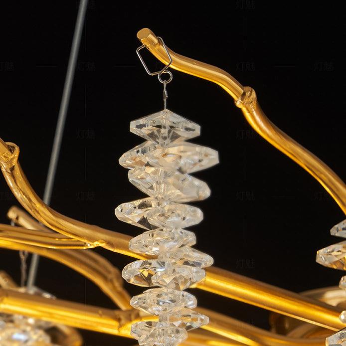 Albero Crystal Chandelier - Elegant Design with Adjustable Height & LE
