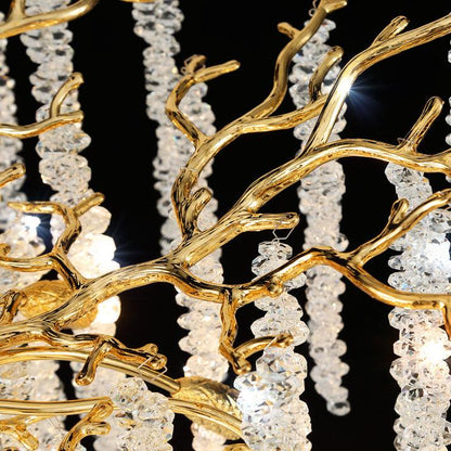 Albero Crystal Chandelier - Elegant Design with Adjustable Height & LE