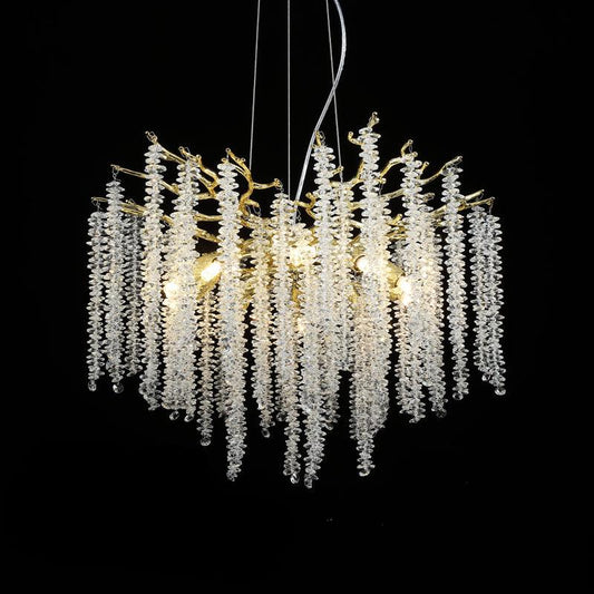 Albero Crystal Chandelier - Elegant Design with Adjustable Height & LE