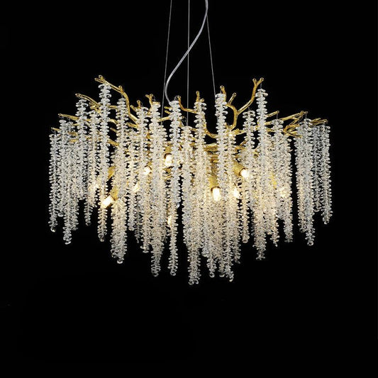 Albero Crystal Chandelier - Elegant Design with Adjustable Height & LE