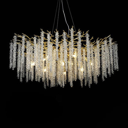 Albero Crystal Chandelier - Elegant Design with Adjustable Height & LE