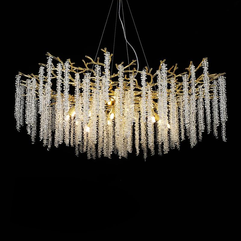 Albero Crystal Chandelier - Elegant Design with Adjustable Height & LE