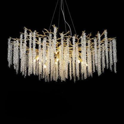 Albero Crystal Chandelier - Elegant Design with Adjustable Height & LE