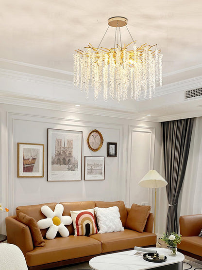 Albero Crystal Chandelier - Elegant Design with Adjustable Height & LE