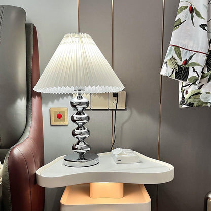 Aleisha Pleated Table Lamp - Adjustable Brightness, Elegant Design