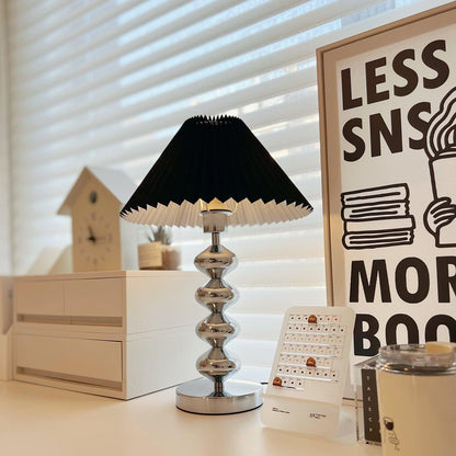 Aleisha Pleated Table Lamp - Adjustable Brightness, Elegant Design
