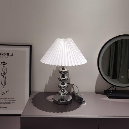 Aleisha Pleated Table Lamp - Adjustable Brightness, Elegant Design