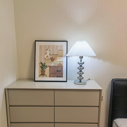 Aleisha Pleated Table Lamp - Adjustable Brightness, Elegant Design