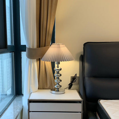 Aleisha Pleated Table Lamp - Adjustable Brightness, Elegant Design