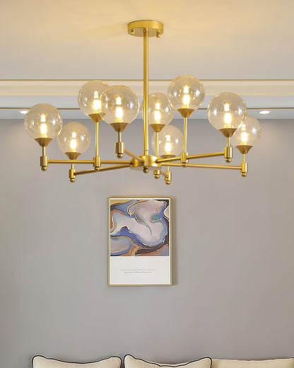 Alessio Globe Chandelier - Modern Design, Adjustable Height, LED Compa