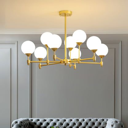 Alessio Globe Chandelier - Modern Design, Adjustable Height, LED Compa