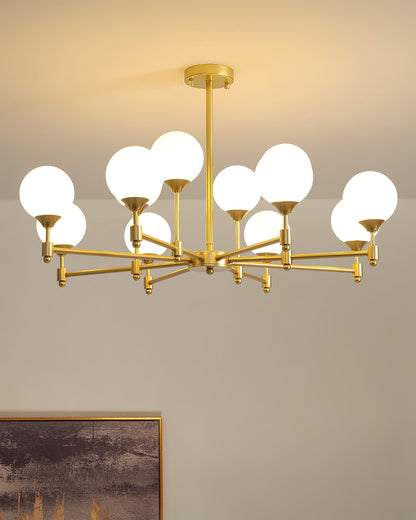 Alessio Globe Chandelier - Modern Design, Adjustable Height, LED Compa