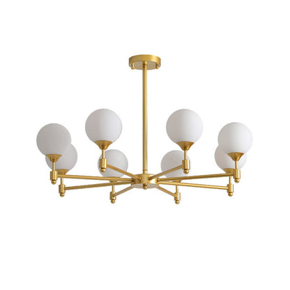 Alessio Globe Chandelier - Modern Design, Adjustable Height, LED Compa