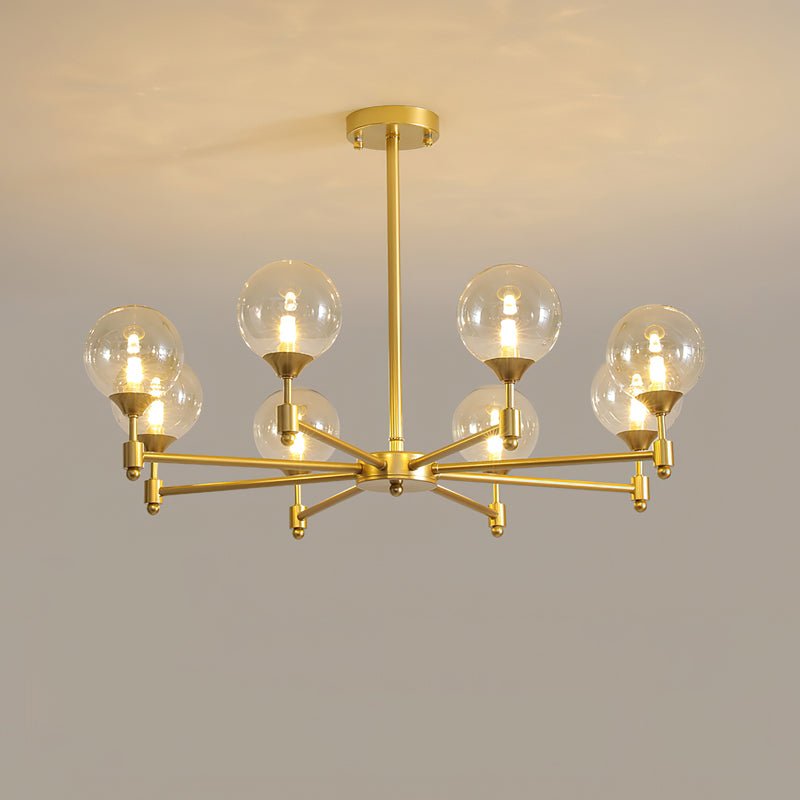 Alessio Globe Chandelier - Modern Design, Adjustable Height, LED Compa