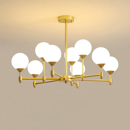 Alessio Globe Chandelier - Modern Design, Adjustable Height, LED Compa