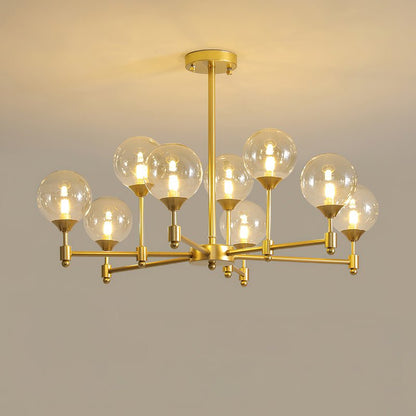 Alessio Globe Chandelier - Modern Design, Adjustable Height, LED Compa