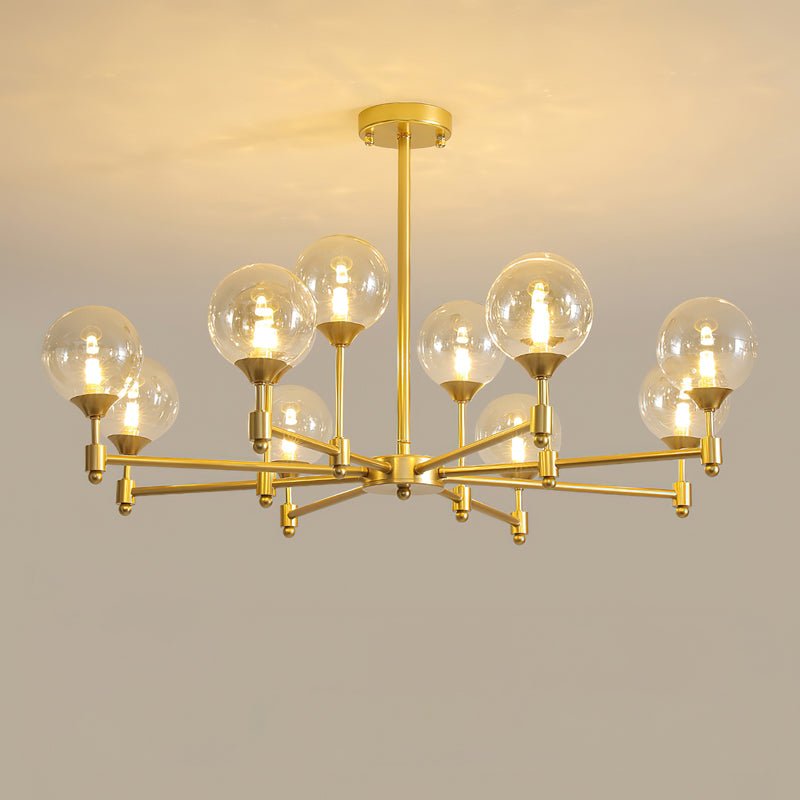 Alessio Globe Chandelier - Modern Design, Adjustable Height, LED Compa