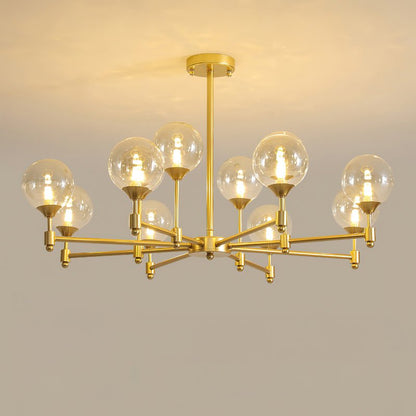 Alessio Globe Chandelier - Modern Design, Adjustable Height, LED Compa