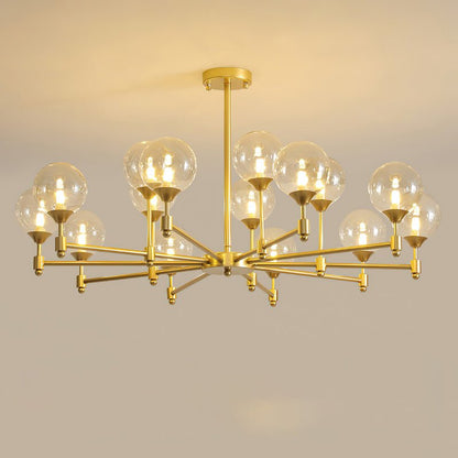 Alessio Globe Chandelier - Modern Design, Adjustable Height, LED Compa