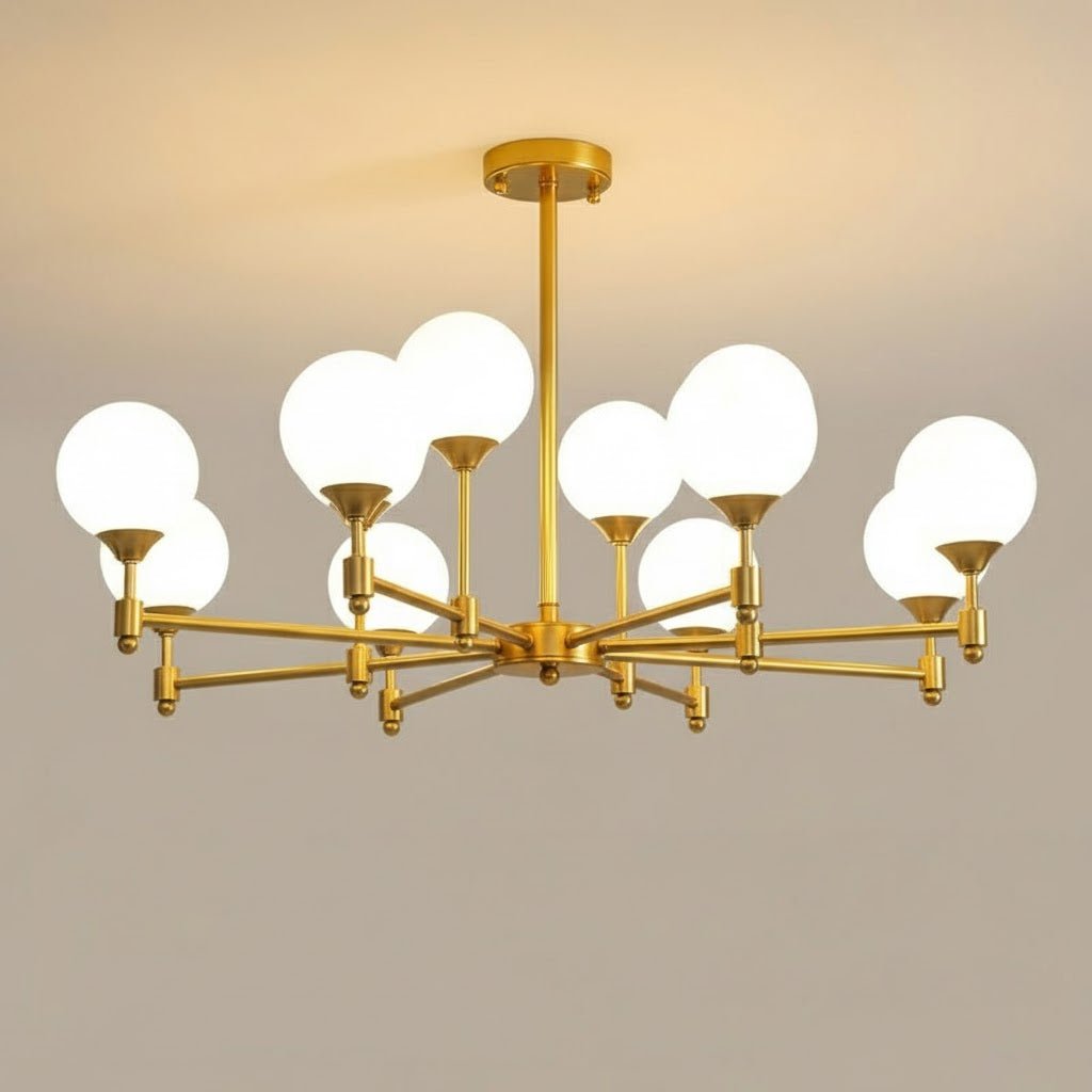 Alessio Globe Chandelier - Modern Design, Adjustable Height, LED Compa