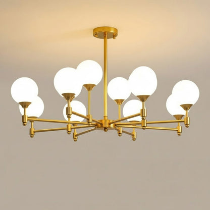 Alessio Globe Chandelier - Modern Design, Adjustable Height, LED Compa