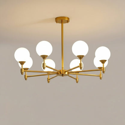 Alessio Globe Chandelier - Modern Design, Adjustable Height, LED Compa
