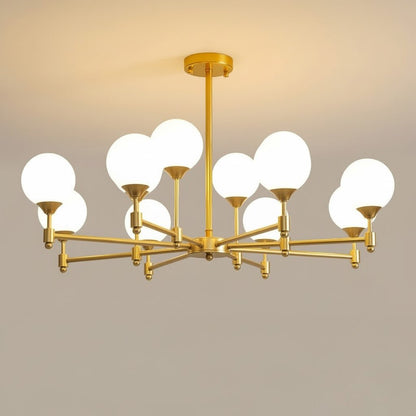 Alessio Globe Chandelier - Modern Design, Adjustable Height, LED Compa